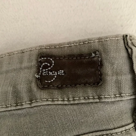 Premium brand Paige jeans in light olive green - Picture 5 of 5